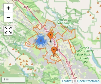 Area schools map